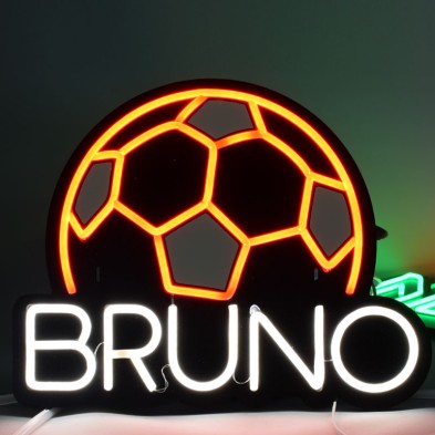 Futbol + nombre  LED personalizalo