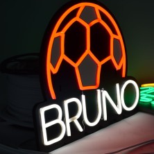 Futbol + nombre  LED personalizalo