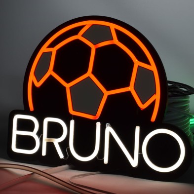 Futbol + nombre  LED personalizalo