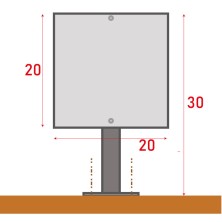 cartel peana suelo exterior comunidades